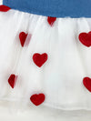 greta 2 pc dress set || red hearts