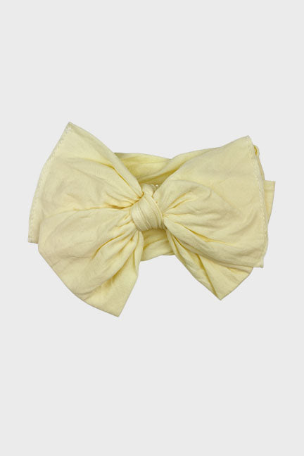 nylon big bow headband || lemonade