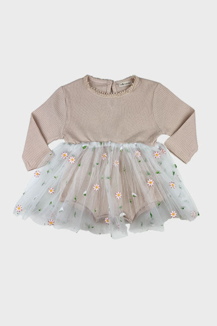 gracie tulle onesie || flower garden