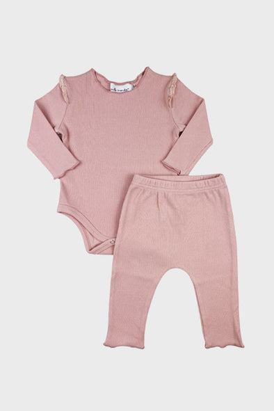 tinsley 2 pc pant set || primrose pink