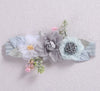embellished floral headband || vintage blue