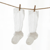 knee high lace socks || white