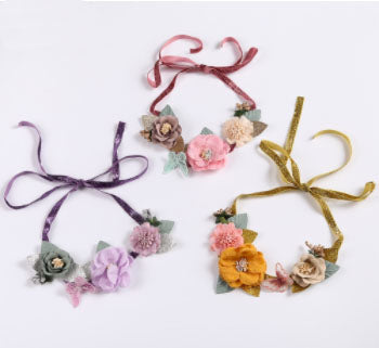 embellished floral tie headband || lavender