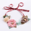 embellished floral tie headband || desert rose
