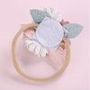 embellished floral headband || tan flower