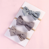 corduroy bow headband || stone