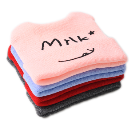 milk knit beanie || pink