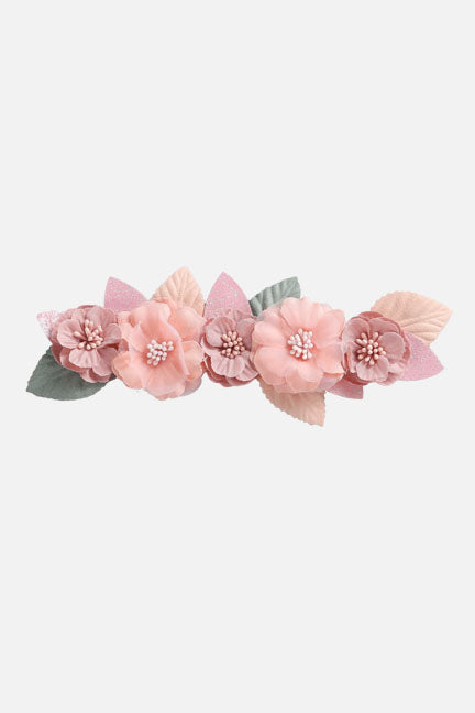 embellished floral sparkle headband || peony