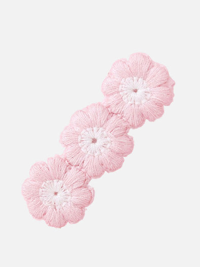 daisy crochet hair clip || pale pink