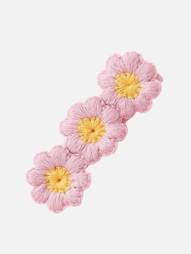 daisy crochet hair clip || lilac