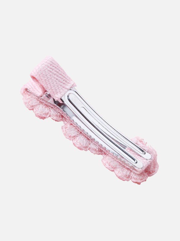 daisy crochet hair clip || pale pink