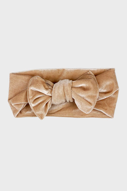 velvet knot headband || almond