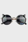 cat sunglasses || black gold