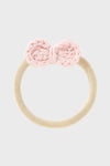 crochet bow headband || rose