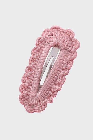 crochet hair clip || rose