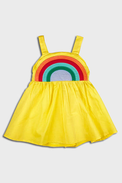 rainbow dress || yellow