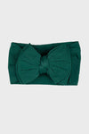 big bow knotted headband || emerald