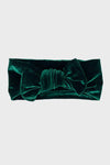 velvet knot headband || emerald