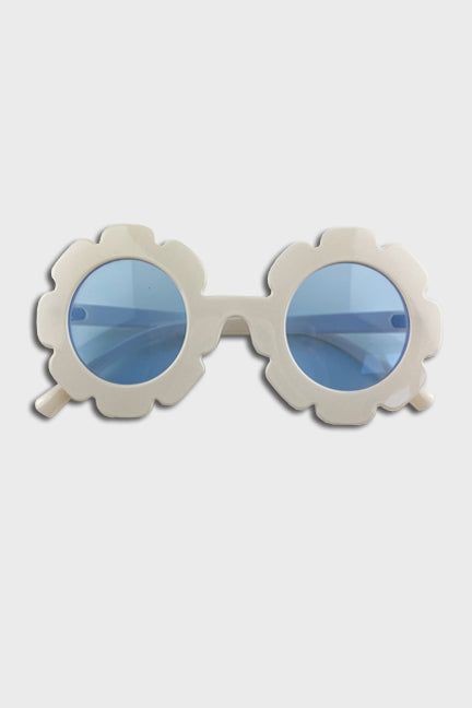 sunflower sunglasses || white/blue