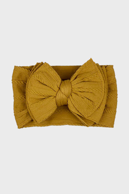 big bow knotted headband || gold