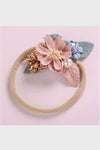 embellished floral headband || tan flower