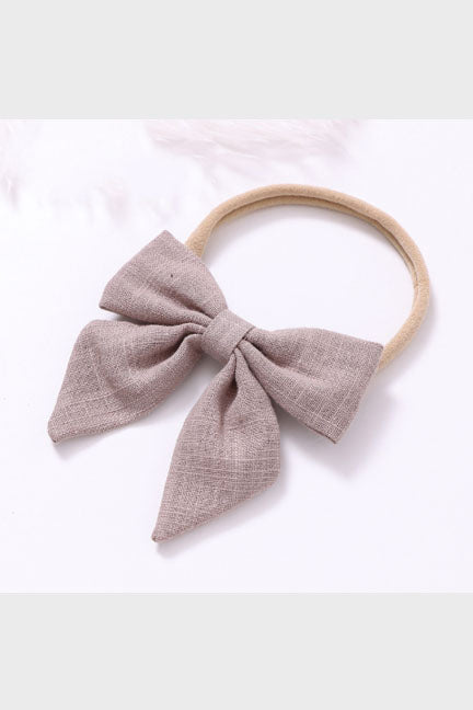 linen bow headband || toast
