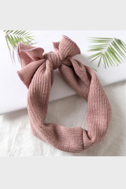 knotted wool headband || vintage lavender